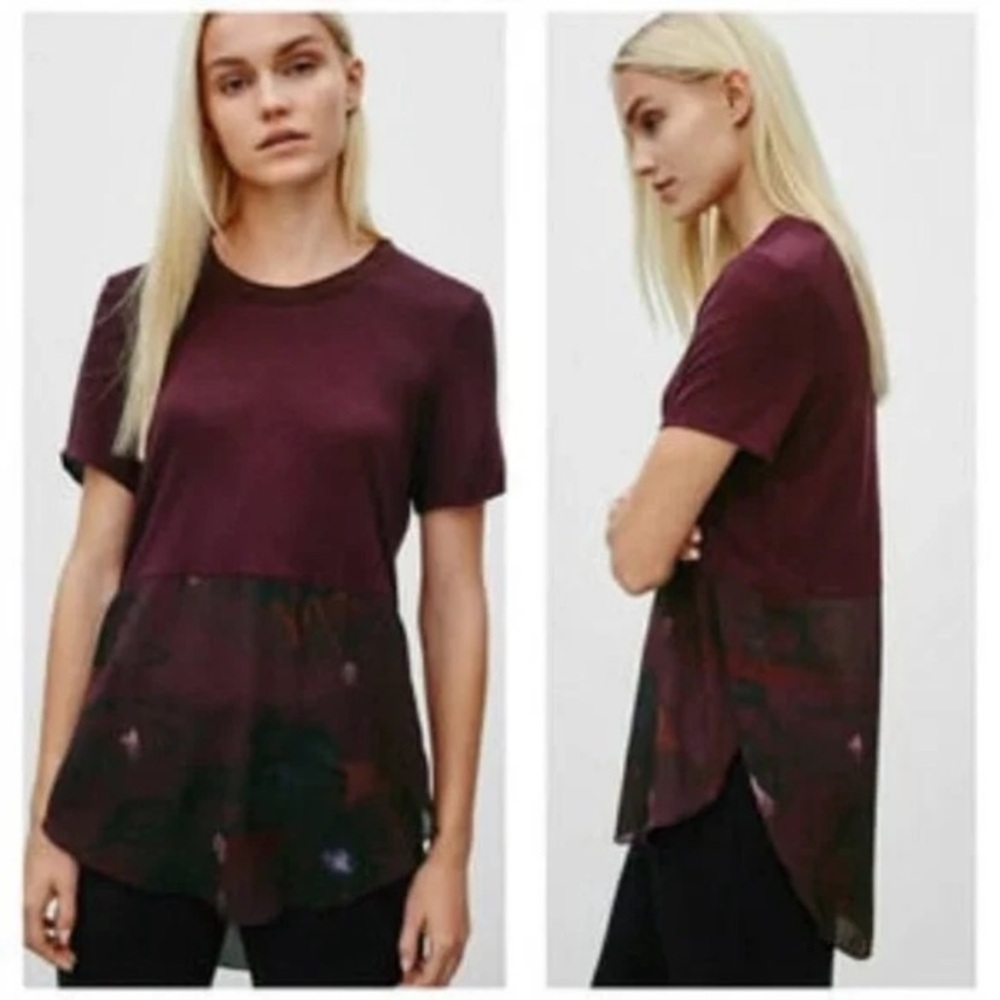 Wilfred Aritzia Capucine Twofer Shirt Black Size Medium - Picture 2 of 9